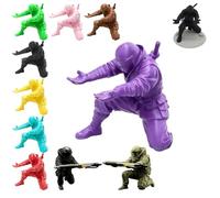 Generico 3D Printed Ninja Figurine with Dynamic Poses for Holding Pens, Perfect Decor for Office Desk, Gaming Setup, Home Office, and Anime Ninja Fan Gift, Multicolor Options (Purple,Ninja)