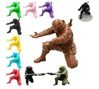 Generico 3D Printed Ninja Figurine with Dynamic Poses for Holding Pens, Perfect Decor for Office Desk, Gaming Setup, Home Office, and Anime Ninja Fan Gift, Multicolor Options (Brown,Ninja)