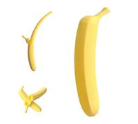 Generico 3D Printed Plastic Banana Wand,Extendable Banana Sword,Retractable Bananas Shaped Stretchable Toy,Funny Prop Sword Toys for Stress Relief Holiday Role-Playing Prop for Man Women (Yellow)