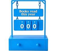 Generico 3D Printed Reading Goal Display Sign Up to 999 Books, 3D Printed Hanging Book Counter with Digital Storage, Desktop Reading Challenge Gift for Readers,Writers and Library Lovers
