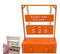 Generico 3D Printed Reading Goal Display Sign Up to 999 Books, 3D Printed Hanging Book Counter with Digital Storage, Desktop Reading Challenge Gift for Readers,Writers and Library Lovers
