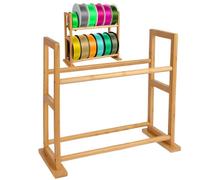 Generico 3D Printer Filament Storage Rack, Spool Rolling Bracket, Two Tier Desk Organizer, Workshop Shelf Unit, Efficient Consumables Management Solution for Labs and Studios