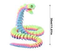 Generico 3D Snake Toy, Articulated Animal Model, 11.81 Inches Flexible Joint with Realistic Movement, Printed Desk Decor, Snake Figurine with Detailed Design, Sensory Toy for Kids Adults