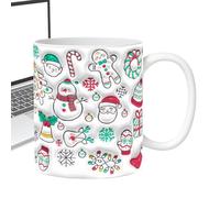 Generico 3D Snowman Mug - Ceramic Christmas Cup With Handle | Santa Claus Coffee Mug Drinkware For Gift Vacation Tea Chocolate Kitchen Holiday Women Birthday