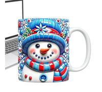 Generico 3D Snowman Mug - Ceramic Christmas Cup With Handle | Santa Claus Coffee Mug Drinkware For Gift Vacation Tea Chocolate Kitchen Holiday Women Birthday