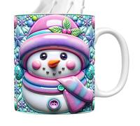 Generico 3D Snowman Mug - Ceramic Christmas Cup With Handle | Santa Claus Coffee Mug Drinkware For Gift Vacation Tea Chocolate Kitchen Holiday Women Birthday
