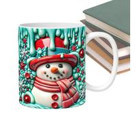 Generico 3D Snowman Mug - Ceramic Christmas Cup With Handle | Santa Claus Coffee Mug Drinkware For Gift Vacation Tea Chocolate Kitchen Holiday Women Birthday