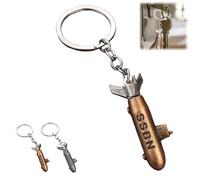 Generico 3D Submarine Keychain, Antique Bronze Submarine Model Key Ring, Ocean Themed Decorative Key Chain for Submarines Lovers