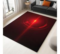 Generico 3D Tappeti Futurismo Raggi Laser Alone Tappeto a Pelo Corto Anti-perdita, per Soggiorno Camera da Letto Nero Tappeti, Interni Tappeto Antiscivolo Adatto Agli Animali 160 x 230 cm