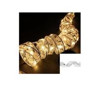 Generico 3M/5M Nastro Pizzo Luminoso Natale Albero Casa Navidad Capodanno | Aggiungi un tocco magico al tuo Natale con il nostro nastro luminoso in pizzo.(Silver-warm,3 Meter(118in))