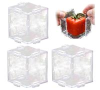 Generico 3Pcs Fruit Shaping Mold for Growing Unique, Cubic & Triangular-Shaped Fruits And Vegetable Shape Mold, Reusable Transparent Plastic Fruit Vegetable Growing Molds for Garden