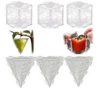 Generico 3Pcs Fruit Shaping Mold for Growing Unique, Cubic & Triangular-Shaped Fruits And Vegetable Shape Mold, Reusable Transparent Plastic Fruit Vegetable Growing Molds for Garden