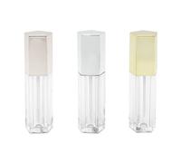 Generico 3pezzi Flaconi per Lucidalabbra Vuoti Pentagonali Contenitori Fai da Te per Rossetto Smaltato Tubi Riutilizzabili per Trucco Olio per Labbra Adatti per Viaggi e Regali Argento Oro