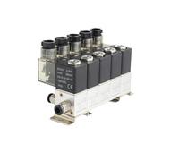 Generico 3V1-06 Gruppo elettrovalvola a 3 vie e 2 posizioni ad azione diretta DC24V AC220V Valvola di controllo pneumatico ingresso/uscita(DC24V 8mm fittings,8 stations)