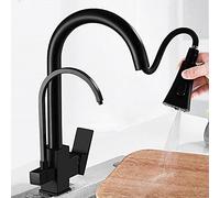 Generico 3Way Chrome Black PullDown Kitchen Faucet with 3 Spray Modes Versatile Home And Kitchen Water Purifier Tap Stylish And Functional Sink Mixer