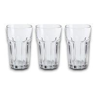 Generico 3x Bicchieri Cocktail in vetro XL, capacità 360 ml, Tumbler Trasparente, Riutilizzabile e Lavabile in lavastoviglie, adatto per Bar e Ristoranti, Granita, Frappè, Cocktails, Smoothie,Mojito