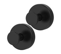Generico 4/6 pezzi gancio a ventosa in acciaio inox senza perforazione riutilizzabile impermeabile antiruggine portasciugamani for ganci da cucina e bagno di casa(B Black 4Pcs)
