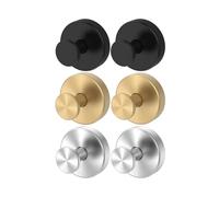 Generico 4/6 pezzi gancio a ventosa in acciaio inox senza perforazione riutilizzabile impermeabile antiruggine portasciugamani for ganci da cucina e bagno di casa(B 6Pcs)