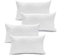 Generico 4 cuscini guanciali da letto CALEFFI in morbida fibra naturale 100% cotone lavabile in lavatrice 50X80 CM 100% percalle di cotone, filato 40/40.