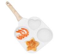 Generico 4 Egg Frying Pan, Strong 4 Cup Fried Eggs Cooker With Different Shapes Design, Comfortable Handle Kitchen Gadget Egg Mold, Easy To Clean Multifunctional Breakfast Pan For Home Business