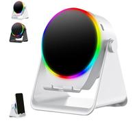 Generico 4-in-1 Bluetooth Speaker Stand, Wireless Induction Speaker with RGB Light, 360° Rotation, HD Surround Sound, Adjustable Holder, for Men Women Home Office Travel Gifts (White)