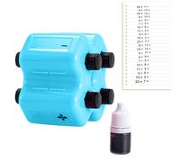 Generico 4 in 1 Math Stamp Roller with Refill Ink, Portable Math Problem Roller Stamp for Kids Subtraction Multiplication Division Teaching Development