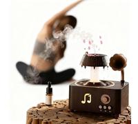 Generico 4-in-1 Vintage Record Diffuser & Humidifier with Rotating Raindrop Spray, White Noise Sleep Machine, Essential Oil Aroma Diffuser, 7-Color LED Lights, Remote Control & Timer for Bedroom