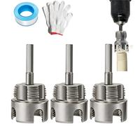 Generico 4 in 1 Water Pipe Wrench, Integrated Internal & External Pipe Threading Tool, Pipe Tapping and Threading Tool for 1'', 1/2'' & 3/4'' Pipes (1")