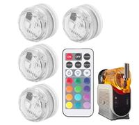 Generico 4 luci LED riutilizzabili per Ninja Slushi FS301/FS300, accessori per macchine per granite, nessuna installazione, 13 colori e 4 modalità, con telecomando