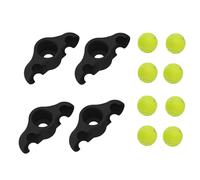 Generico 4-Pack Indoor Bike Pedal Adapters with 8 Tennis Balls for Trainer Stability | ABS Rocker Plate Alternative | Smart Trainer Noise Reduction Kit | Home Gym Cycling Accessory