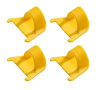 Generico 4 PCS Sewing Thimbles - PP Finger Protectors, 3.5x4.5cm (1.38x1.77 in), Lightweight 28g Yellow & White Thimble Set with 3mm & 4mm Pitch - Durable Tools for Hand Sewing, Quilting & Crafts