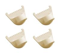 Generico 4 PCS Sewing Thimbles - PP Finger Protectors, 3.5x4.5cm (1.38x1.77 in), Lightweight 28g Yellow & White Thimble Set with 3mm & 4mm Pitch - Durable Tools for Hand Sewing, Quilting & Crafts