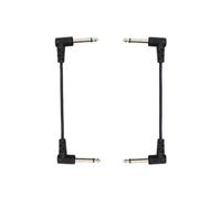 Generico 4 pezzi 15cm di lunghezza chitarra effetto pedale cavi di toppa piatti con 1/4 pollici connettori ad angolo retto kit cavo di toppa