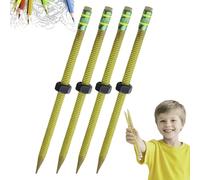 Generico 4 Pezzi ADHD Fidget Matitas, Matitas Filettata Fidget ADHD Con Dado Per Bambini, Matite Fidgets Sensoriali A Spirales, Strumento Penna Antistress Per Adulti, Bambini Scuola Ufficio Casa