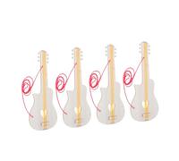 Generico 4 Pezzi Chitarra Legno per Progetti Creativi e Pittura Strumento Musicale per Educazione Musicale e Attività Nei Nidi e Nelle Scuole Infanzia