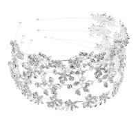 Generico 4 pezzi Fasce per Capelli da Donna con Strass Argento Cerchietti Leggeri in Lega Accessori Eleganti per Sposa Festa Compleanno e Cerimonie