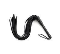 Generico 4 Pezzi Frusta Nera sonaglio, Frusta for insegnamento, Frusta in Vera Pelle, Frusta for Cavalli da esibizione for Feste, Strumenti for l'addestramento equestre(A Set:Black+Red)