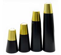 Generico 4 Pezzi Gambe Per Mobili Massello Da 8 Cm Divani Piedini Di Ricambio In Legno Conici Sedie Cassettiere, Moderni Con Vite, Piedino Antiscivolo(Nero,12cm(4pcs))