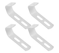 Generico 4 Pezzi Ganci J Multiuso in Metallo con Rivestimento in Pvc Nero, Struttura Interna Cava, Facile Montaggio per Scale da Soffitta e Aree Compatte