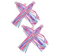 Generico 4 Pezzi Nappe per Manubrio Scooter e Bicicletta, Accessori Colorati in Pp e Poliestere, Facile Installazione, per Uso Quotidiano e Avventure All'aperto