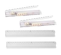 Generico 4-Piece -Shaped Mahjong Pusher Set With Magnetic Connectors - 20" Transparent Acrylic Tile Pushers | Upgraded American Mahjong Accessories For Standard