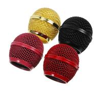 Generico 4 Pz Accessori per microfono colorati copertura del microfono supporto per microfono Copertura microfono colorata Testa microfono colorata griglia del microfono