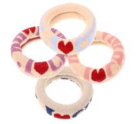 Generico 4 Pz Anello Per Elastico Elastici Pettini Incantesimi Penna Strana Fasce Per La Testa Portapenne Con Cordino Titolare Mini Arredamento Copricapo Tessuto Colorful