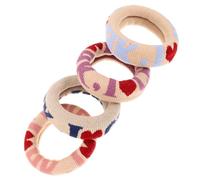 Generico 4 Pz Anello Per Titolari Posticci Fasce Larghe in Pizzo Per Le Donne Elastico Barrette Districante Incantesimi Retrattile Elastici Prodotti Umano Tessuto Colorful