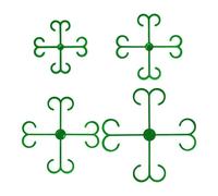 Generico 4 Pz Clip di Supporto per Piante Riutilizzabili Doppio Gancio per Stelo Rack Organizzatore di Piante Rampicanti per Giardino Balcone Serra Patio Strumento di Supporto per Fioriera per