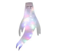 Generico 43inch LED Spooky Wind Socks Halloween Ghost Windsock | 109cm/43inch Halloween Windsocks Ghost Dangling Flag Spooky Outdoor Flags for Yard Patio Garden Pathway Outdoor