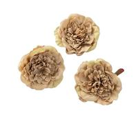 Generico 5/10 Pezzi di Seta dalie Fiore Artificiale Decorazioni for la casa Matrimonio Fai da Te Arco Rosa Ghirlanda Materiale peonia Finta Accessori da Sposa(Dark Khaki,5pieces)