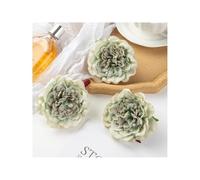 Generico 5/10 Pezzi di Seta dalie Fiore Artificiale Decorazioni for la casa Matrimonio Fai da Te Arco Rosa Ghirlanda Materiale peonia Finta Accessori da Sposa(Green,5pieces)
