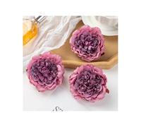 Generico 5/10 Pezzi di Seta dalie Fiore Artificiale Decorazioni for la casa Matrimonio Fai da Te Arco Rosa Ghirlanda Materiale peonia Finta Accessori da Sposa(Plum,5pieces)