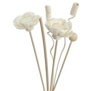 Generico 5/6 Bastoncini di Rattan con Fiori Rosa, diffusori fragranze Senza Fuoco, Ornamenti for la casa per Diffusori- Spa-Aromaterapia(6PC Set 9)
